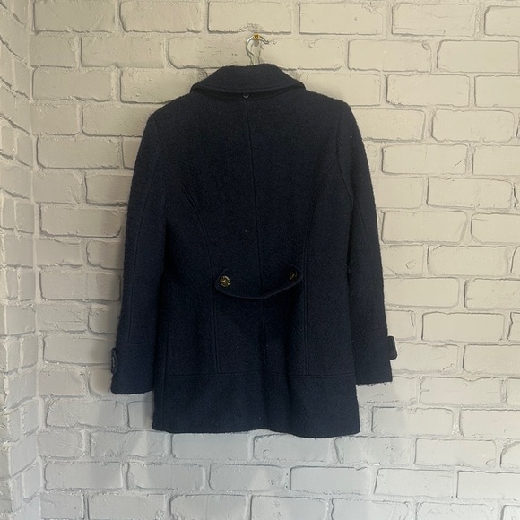 NWOT Calvin Klein Blue Pea Coat Timeless Wool Design size 8 - Picture 5 of 9